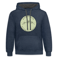 Ransomed Sukkot Contrast Hoodie - indigo heather/asphalt