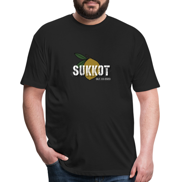 Sukkot Etrog Fitted Cotton/Poly T-Shirt by Next Level - black