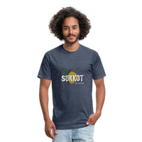 Sukkot Etrog Fitted Cotton/Poly T-Shirt by Next Level - heather navy