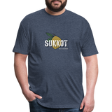 Sukkot Etrog Fitted Cotton/Poly T-Shirt by Next Level - heather navy