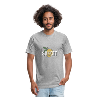 Sukkot Etrog Fitted Cotton/Poly T-Shirt by Next Level - heather gray