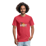 Sukkot Etrog Fitted Cotton/Poly T-Shirt by Next Level - heather red