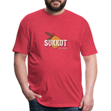 Sukkot Etrog Fitted Cotton/Poly T-Shirt by Next Level - heather red