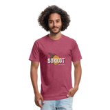 Sukkot Etrog Fitted Cotton/Poly T-Shirt by Next Level - heather burgundy