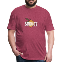 Sukkot Etrog Fitted Cotton/Poly T-Shirt by Next Level - heather burgundy