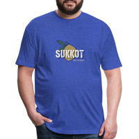 Sukkot Etrog Fitted Cotton/Poly T-Shirt by Next Level - heather royal