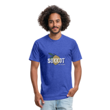 Sukkot Etrog Fitted Cotton/Poly T-Shirt by Next Level - heather royal