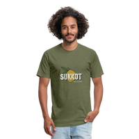 Sukkot Etrog Fitted Cotton/Poly T-Shirt by Next Level - heather military green