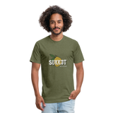 Sukkot Etrog Fitted Cotton/Poly T-Shirt by Next Level - heather military green