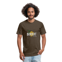 Sukkot Etrog Fitted Cotton/Poly T-Shirt by Next Level - heather espresso