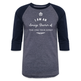 Image Bearer of the King! Baseball T-Shirt - heather blue/navy