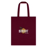 Sukkot Etrog Tote Bag - burgundy