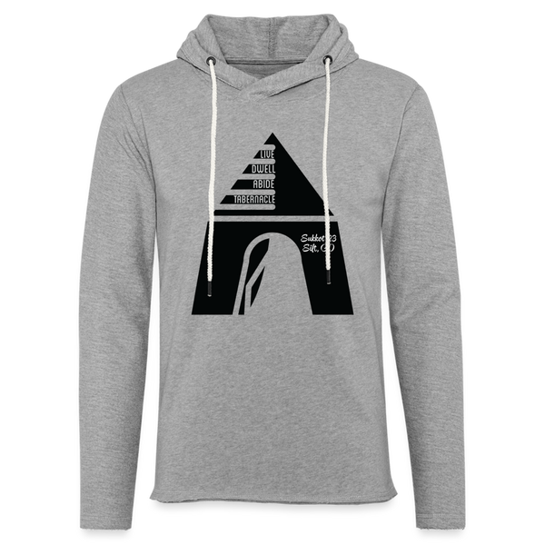 Live Dwell Abide Tabernacle Lightweight Terry Hoodie - heather gray