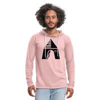 Live Dwell Abide Tabernacle Lightweight Terry Hoodie - cream heather pink