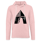 Live Dwell Abide Tabernacle Lightweight Terry Hoodie - cream heather pink