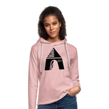 Live Dwell Abide Tabernacle Lightweight Terry Hoodie - cream heather pink