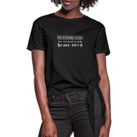 His Forever Love Women's Knotted T-Shirt - black