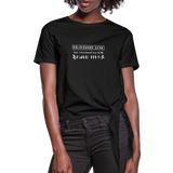 His Forever Love Women's Knotted T-Shirt - black