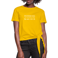 His Forever Love Women's Knotted T-Shirt - sun yellow