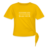 His Forever Love Women's Knotted T-Shirt - sun yellow