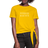 His Forever Love Women's Knotted T-Shirt - sun yellow