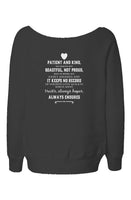 Womens Wide Neck Sweatshirt