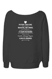 Womens Wide Neck Sweatshirt