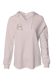 Sukkot Est Lev23 Gold Embroidery Womens Lightweight  Wash Hooded Sweatshirt