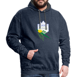 Contrast Hoodie - indigo heather/asphalt