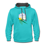 Contrast Hoodie - scuba blue/asphalt