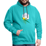 Contrast Hoodie - scuba blue/asphalt