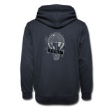 Shawl Collar Hoodie - navy