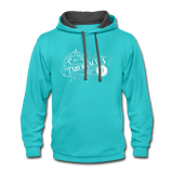 Contrast Hoodie - scuba blue/asphalt