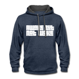 Awake not Woke Hoodie - indigo heather/asphalt