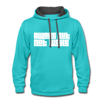 Awake not Woke Hoodie - scuba blue/asphalt