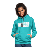 Awake not Woke Hoodie - scuba blue/asphalt