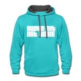 Awake not Woke Hoodie - scuba blue/asphalt