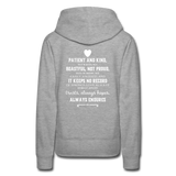 Women’s Premium Hoodie-Love IS - heather gray