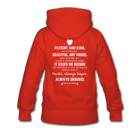 Women’s Premium Hoodie-Love IS - red