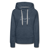 Women’s Premium Hoodie-Love IS - heather denim