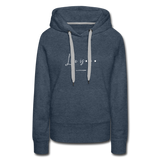 Women’s Premium Hoodie-Love IS - heather denim