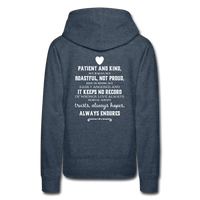 Women’s Premium Hoodie-Love IS - heather denim