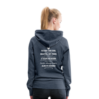 Women’s Premium Hoodie-Love IS - heather denim