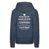 Women’s Premium Hoodie-Love IS - heather denim