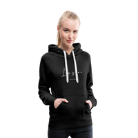 Women’s Premium Hoodie-Love IS - charcoal gray