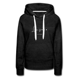 Women’s Premium Hoodie-Love IS - charcoal gray