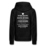 Women’s Premium Hoodie-Love IS - charcoal gray