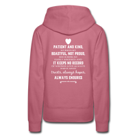 Women’s Premium Hoodie-Love IS - mauve