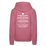 Women’s Premium Hoodie-Love IS - mauve