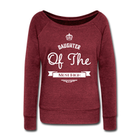 Women's Wideneck Sweatshirt-Daughter of the Most High - cardinal triblend